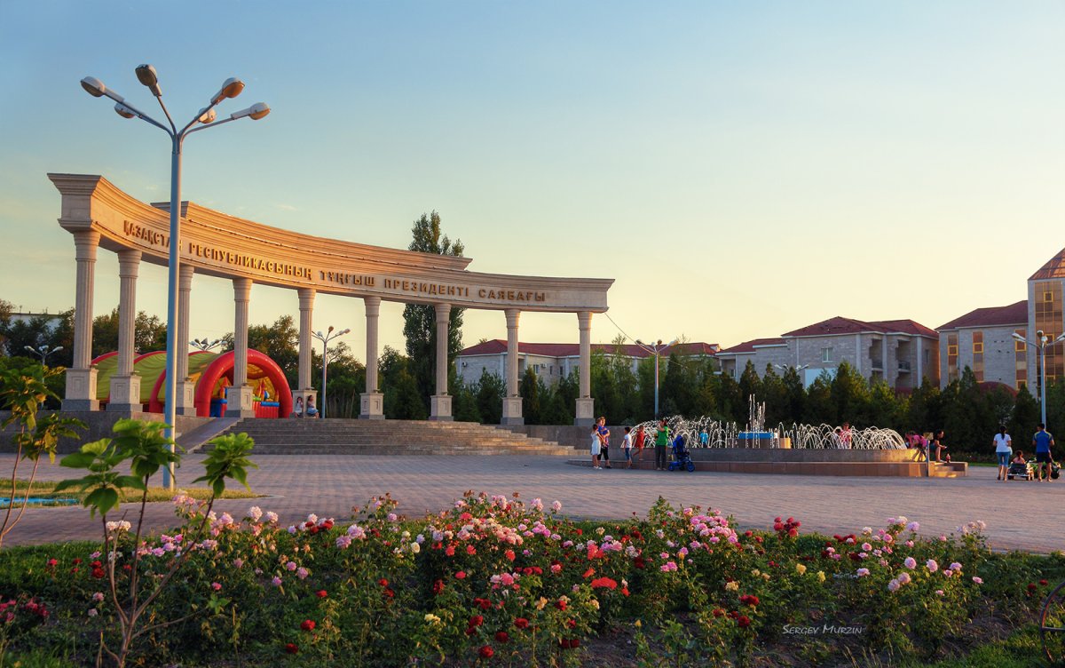 Казахстан город Джамбул парк